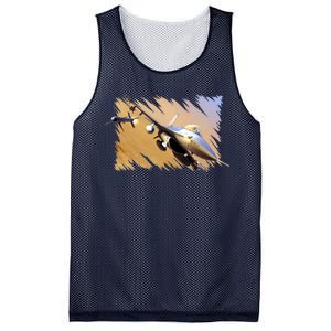 F-16 Fighter Jet Mesh Reversible Basketball Jersey Tank