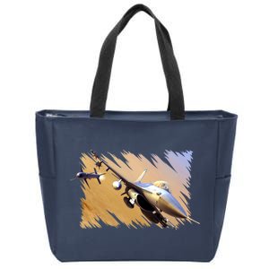 F-16 Fighter Jet Zip Tote Bag