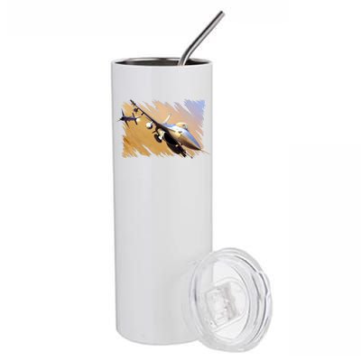 F-16 Fighter Jet Stainless Steel Tumbler