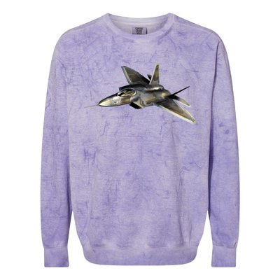 F-22 Raptor Fighter Jet Colorblast Crewneck Sweatshirt