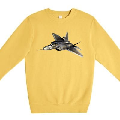 F-22 Raptor Fighter Jet Premium Crewneck Sweatshirt