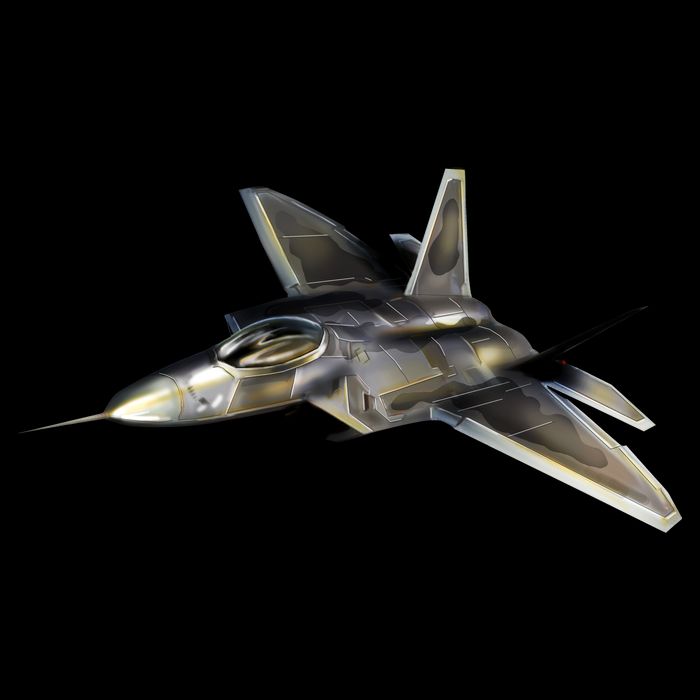 F-22 Raptor Fighter Jet Cropped Pullover Crew