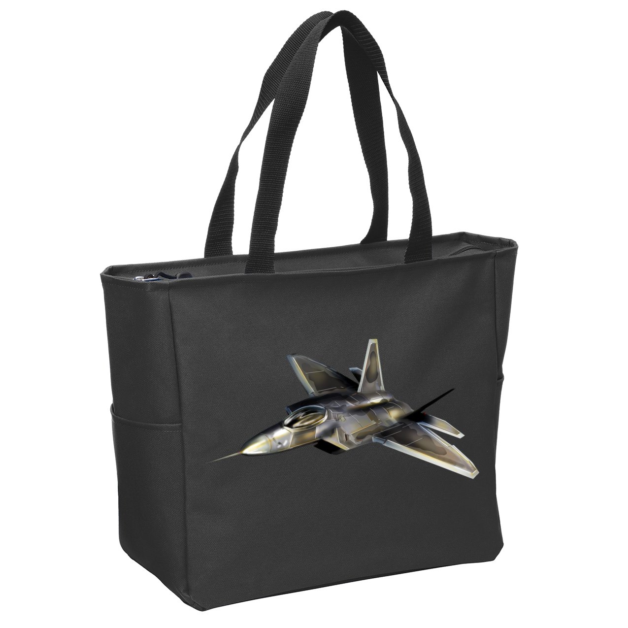 F-22 Raptor Fighter Jet Zip Tote Bag