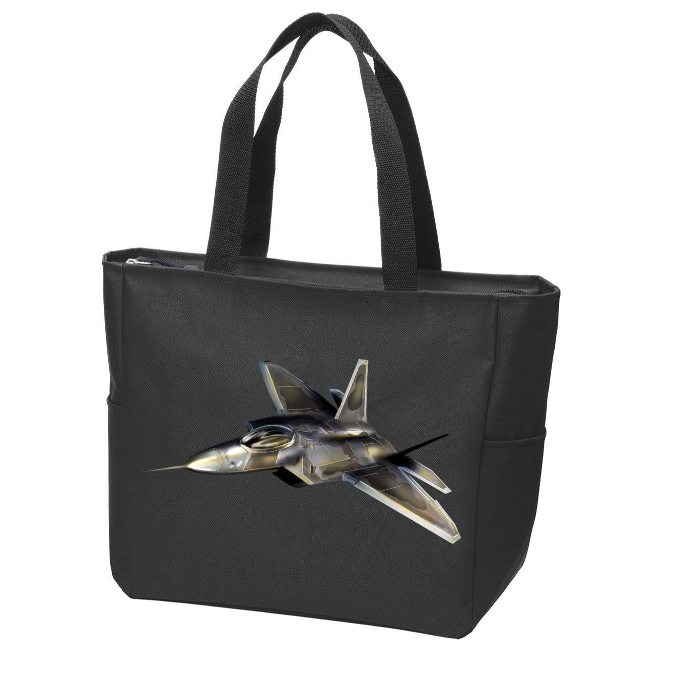 F-22 Raptor Fighter Jet Zip Tote Bag