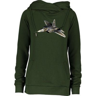 F-22 Raptor Fighter Jet Womens Funnel Neck Pullover Hood