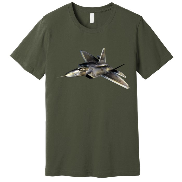 F-22 Raptor Fighter Jet Premium T-Shirt