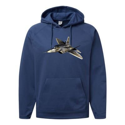 F-22 Raptor Fighter Jet Performance Fleece Hoodie