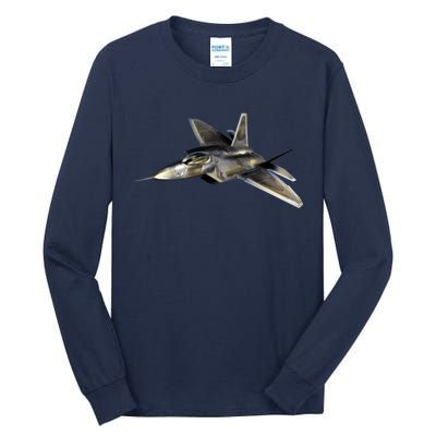 F-22 Raptor Fighter Jet Tall Long Sleeve T-Shirt