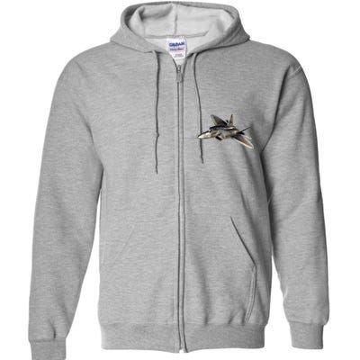 F-22 Raptor Fighter Jet Full Zip Hoodie