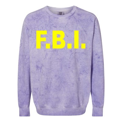 F.B.I FBI Federal Agent Logo Colorblast Crewneck Sweatshirt