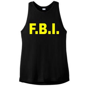 F.B.I FBI Federal Agent Logo Ladies PosiCharge Tri-Blend Wicking Tank