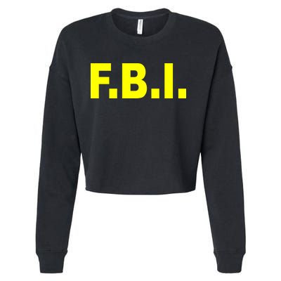 F.B.I FBI Federal Agent Logo Cropped Pullover Crew