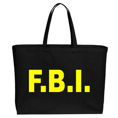 F.B.I FBI Federal Agent Logo Cotton Canvas Jumbo Tote