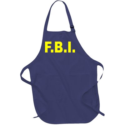 F.B.I FBI Federal Agent Logo Full-Length Apron With Pockets