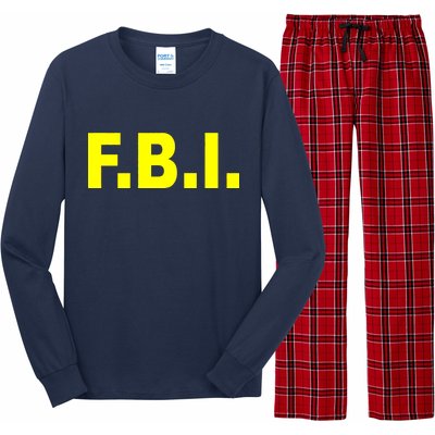 F.B.I FBI Federal Agent Logo Long Sleeve Pajama Set