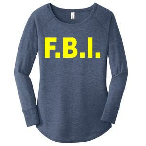 F.B.I FBI Federal Agent Logo Women's Perfect Tri Tunic Long Sleeve Shirt