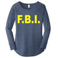 F.B.I FBI Federal Agent Logo Women's Perfect Tri Tunic Long Sleeve Shirt