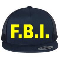 F.B.I FBI Federal Agent Logo Flat Bill Trucker Hat