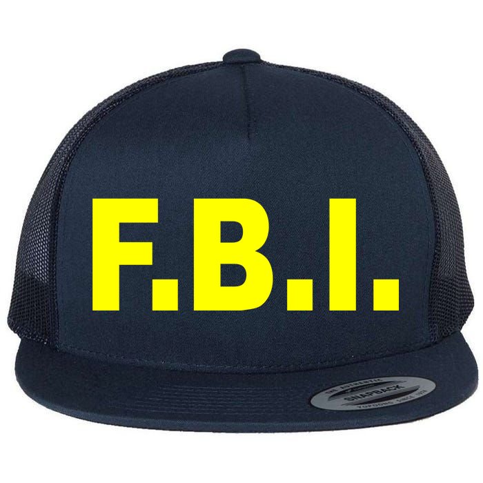 F.B.I FBI Federal Agent Logo Flat Bill Trucker Hat