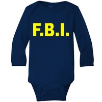 F.B.I FBI Federal Agent Logo Baby Long Sleeve Bodysuit