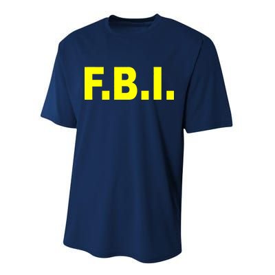 F.B.I FBI Federal Agent Logo Performance Sprint T-Shirt