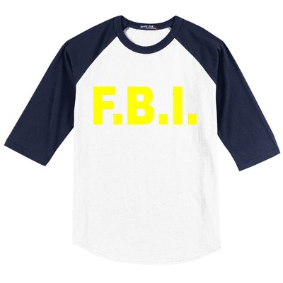 F.B.I FBI Federal Agent Logo Baseball Sleeve Shirt