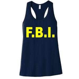 F.B.I FBI Federal Agent Logo Women's Racerback Tank