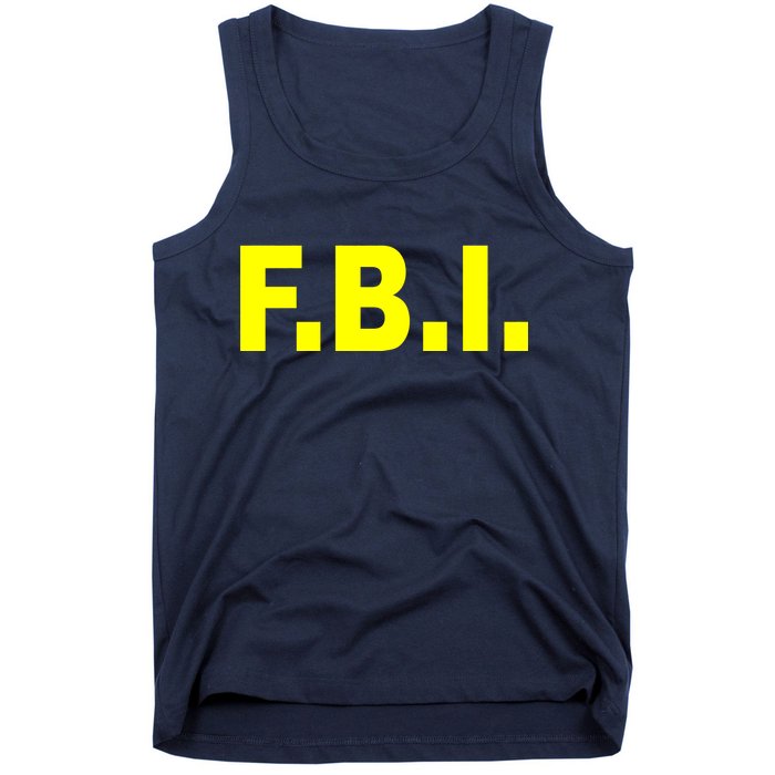 F.B.I FBI Federal Agent Logo Tank Top