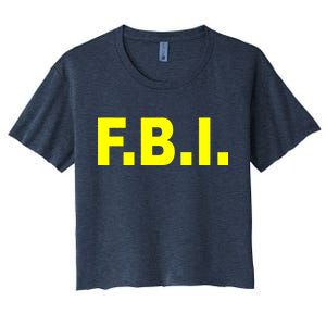 F.B.I FBI Federal Agent Logo Women's Crop Top Tee