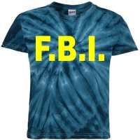 F.B.I FBI Federal Agent Logo Kids Tie-Dye T-Shirt