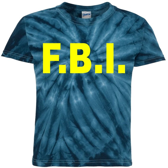 F.B.I FBI Federal Agent Logo Kids Tie-Dye T-Shirt