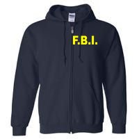 F.B.I FBI Federal Agent Logo Full Zip Hoodie