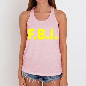 F.B.I FBI Federal Agent Logo Women's Knotted Racerback Tank