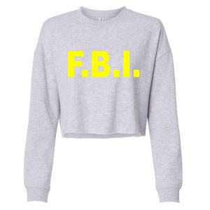 F.B.I FBI Federal Agent Logo Cropped Pullover Crew