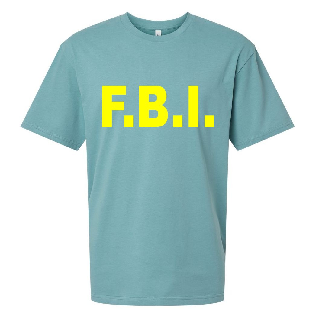 F.B.I FBI Federal Agent Logo Sueded Cloud Jersey T-Shirt