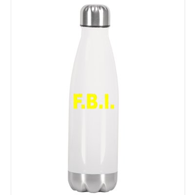 F.B.I FBI Federal Agent Logo Stainless Steel Insulated Water Bottle