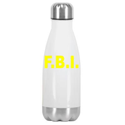 F.B.I FBI Federal Agent Logo Stainless Steel Insulated Water Bottle