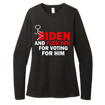 F Biden And Fu*k You For Voting For Him Womens CVC Long Sleeve Shirt