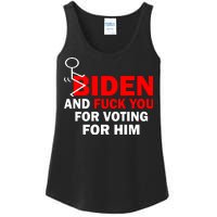 F Biden And Fu*k You For Voting For Him Ladies Essential Tank