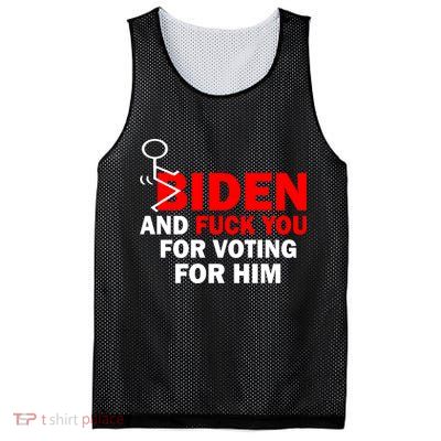 F Biden And Fu*k You For Voting For Him Mesh Reversible Basketball Jersey Tank
