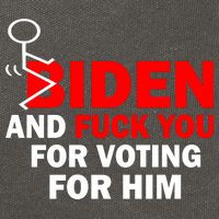 F Biden And Fu*k You For Voting For Him Cotton Canvas Backpack