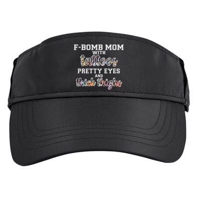 F-Bomb Mom With Tattoos and Thick Thighs Adult Drive Performance Visor