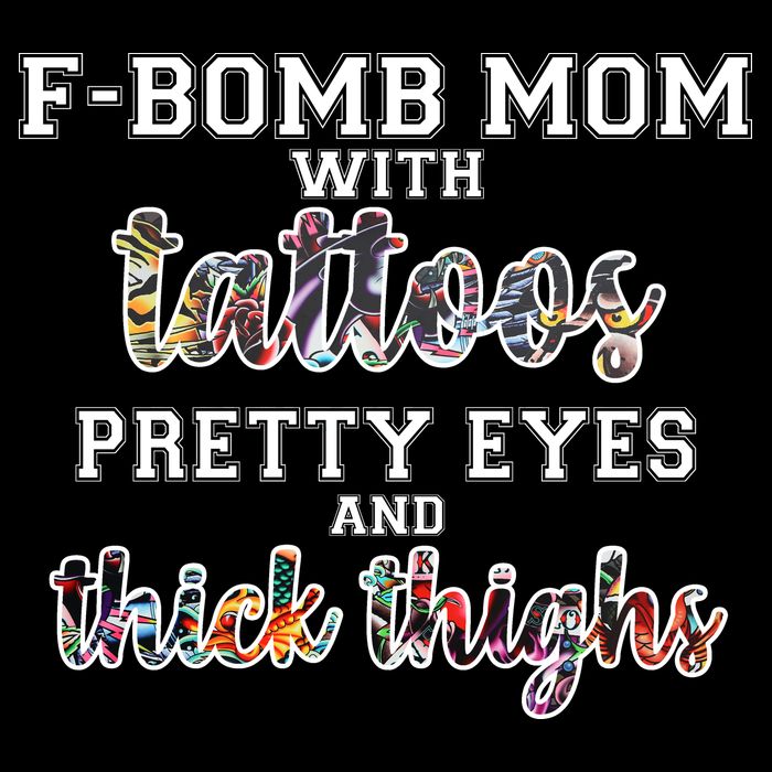 F-Bomb Mom With Tattoos and Thick Thighs 16 in Basic Backpack