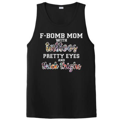 F-Bomb Mom With Tattoos and Thick Thighs PosiCharge Competitor Tank