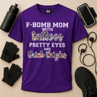 F-Bomb Mom With Tattoos and Thick Thighs Cooling Performance Crew T-Shirt