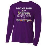 F-Bomb Mom With Tattoos and Thick Thighs Cooling Performance Long Sleeve Crew