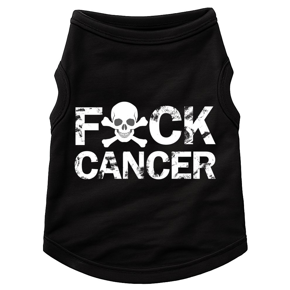 F Cancer Crossbone Skeleton Doggie Tank