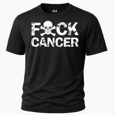 F Cancer Crossbone Skeleton Cooling Performance Crew T-Shirt