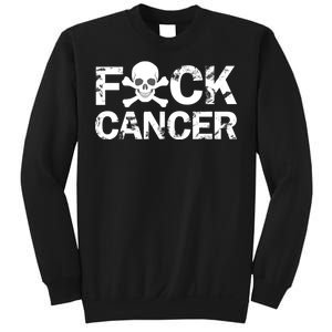 F Cancer Crossbone Skeleton Sweatshirt