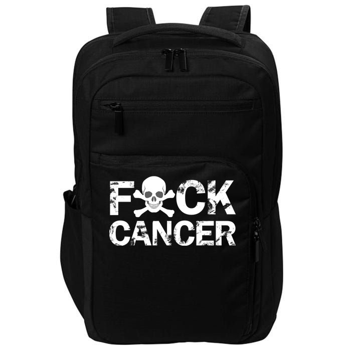 F Cancer Crossbone Skeleton Impact Tech Backpack